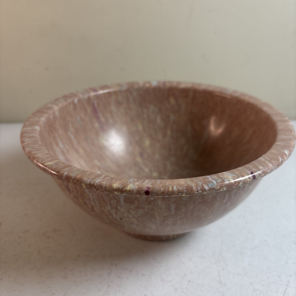 Vintage Texas Ware Confetti Melamine Bowl 111 Splatter Pink 8"